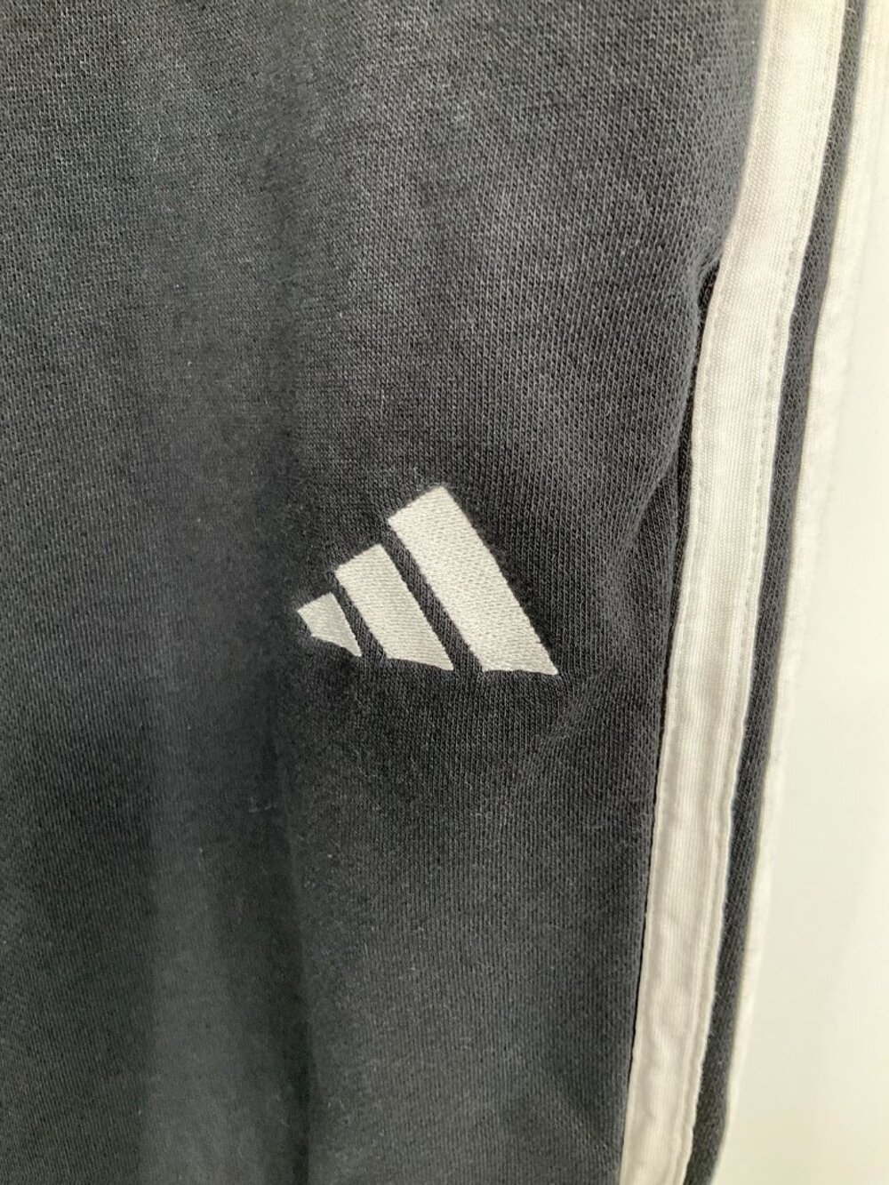 Adidas Essentials 3-Stripes Fleece Loose-Fit Sweatpants, Size XL, Black/White - Picture 4 of 8